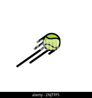 Designvorlage für Tennisball-Ikone mit Vektordarstellung Stock Vektor