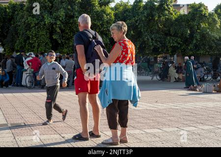 Afrika, Marokko, Taroudant, Place Assarag, Touristen Stockfoto