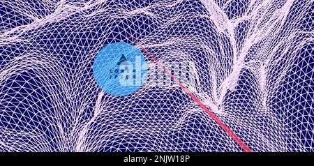 Abstrakte Wissenschaft oder Technologie Hintergrund. Grafik Design. Netzwerk Abbildung. 3D-Grid Oberfläche. Stock Vektor