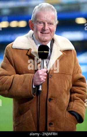 Dateifoto vom 31.-12-2016 von BBC Sport Kommentator John Motson, der im Alter von 77 Jahren gestorben ist. Ausgabedatum: Donnerstag, 23. Februar 2023. Stockfoto