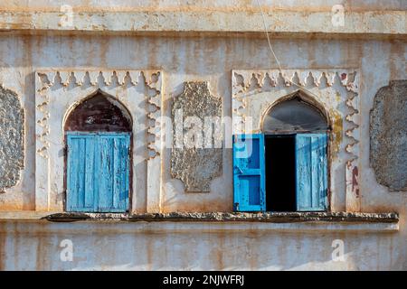 Afrika, Marokko, Südmarokko, Sidi Ifni, Fenster Stockfoto