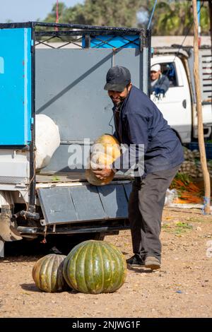 Afrika, Marokko, Südmarokko, Sidi Ifni, Wochenmarkt Stockfoto