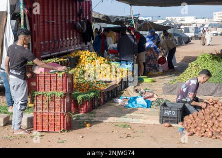 Afrika, Marokko, Südmarokko, Sidi Ifni, Wochenmarkt Stockfoto