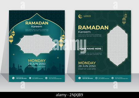 ramadan Flye-Vorlage. Für ifter praty. Ramadan-Verkauf in sozialen Medien und Marketing-Post. Bannervorlage für soziale Medien. Stock Vektor