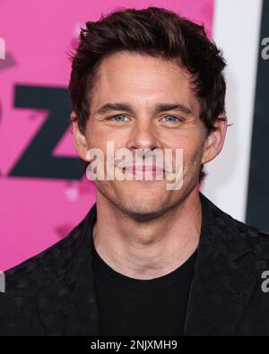 Westwood, Usa. 22. Februar 2023. WESTWOOD, LOS ANGELES, KALIFORNIEN, USA - FEBRUAR 22: Der amerikanische Schauspieler James Marsden trifft am 22. Februar 2023 auf der Premiere von STARZ's „Party Down“ Season 3 in Los Angeles im Regency Bruin Theatre in Westwood, Los Angeles, Kalifornien, USA ein. (Foto: Xavier Collin/Image Press Agency) Kredit: Image Press Agency/Alamy Live News Stockfoto