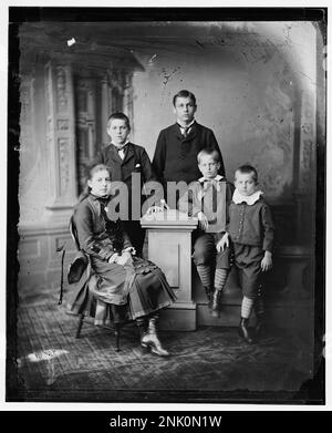 Garfield, (Gruppe) Kinder von Pres. James A. Garfield Stockfoto