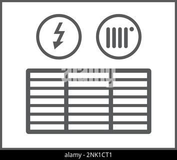 Brennstoffzelle, Brennstoffzelle, Wasserstoffheizung mit Gasanschluss für Selbstversorgung Stock Vektor