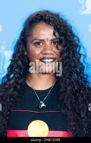 Berlin, Deutschland, am 23. Februar 2023. Berlin, Deutschland, am 23. Februar 2023. Natasha Wanganeen nimmt am 23. Februar 2023 am Limbo Photocall Teil des 73. Berlin International Film Festival (Berlinale) in Berlin. Foto: Aurore Marechal/ABACAPRESS.COM Stockfoto