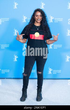 Berlin, Deutschland, am 23. Februar 2023. Berlin, Deutschland, am 23. Februar 2023. Natasha Wanganeen nimmt am 23. Februar 2023 am Limbo Photocall Teil des 73. Berlin International Film Festival (Berlinale) in Berlin. Foto: Aurore Marechal/ABACAPRESS.COM Stockfoto