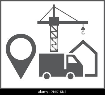 Regionale Lieferketten für Architekten und Gebäude, regionale Beschaffung Stock Vektor