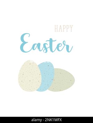Egg Happy Ostern-Karte. Pastellfarben. Vektordarstellung Stock Vektor