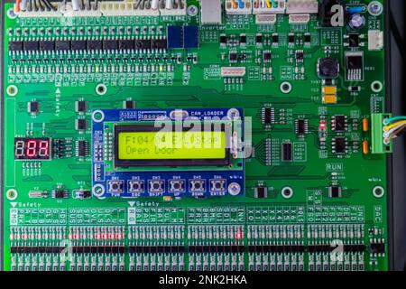 Leiterplatte - leiterplatte für Aufzug mit Display-Modul auf der Lift-Ausstellung Stockfoto