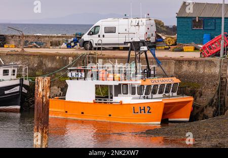 ST MONANS Harbour, FIFE, SCHOTTLAND, EUROPA - kleiner Hafen im historischen ehemaligen Fischerdorf in East Neuk. Stockfoto