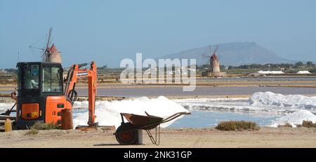 Die Naturschutzinseln Stagnone di Marsala sind ein Naturschutzgebiet in der Gemeinde Marsala, in der kostenlosen Munici Stockfoto