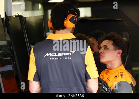 Lando Norris (GBR) McLaren. 23.02.2023. Formel-1-Test, Sakhir, Bahrain, Erster Tag. Das Foto sollte wie folgt lauten: XPB/Press Association Images. Stockfoto