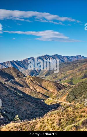 Pine Mountain Massif, Chaparral Zone, Maricopa Highway, Los Padres National Forest, Ventura Ranges, Transverse Ranges, nahe Ojai, Kalifornien, USA Stockfoto