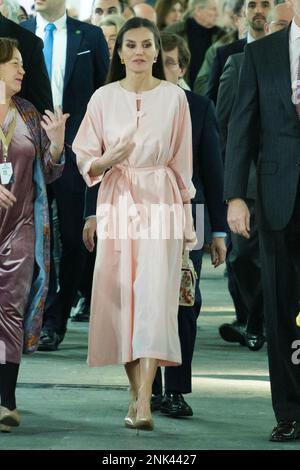 Madrid, Spanien. 23. Februar 2023. König Felipe VI. Von Spanien und Königin Letizia von Spanien eröffnen am 23. Februar 2023 in Madrid, Spanien, die ARCO Art Fair 2023 auf der Ifema. (Foto: Oscar Gonzalez/NurPhoto) Guthaben: NurPhoto SRL/Alamy Live News Stockfoto