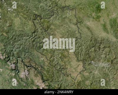 Zlatiborski, Bezirk Serbien. Satellitenkarte mit niedriger Auflösung Stockfoto