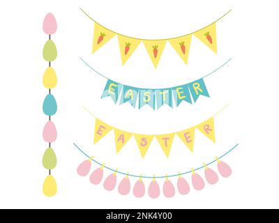 Ostergarland-Set Stock Vektor