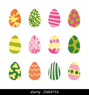Ostereier-Vektor-Set Stock Vektor
