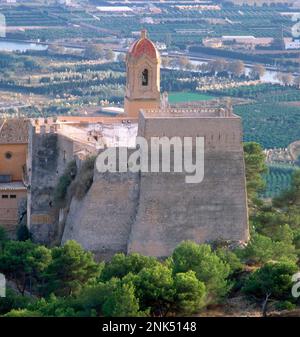 FORTALEZA Y SANTUARIO VIRGEN DEL CASTILLO. STANDORT: FORTALEZA Y SANTUARIO DE LA VIRGEN DEL CASTILLO. Cullera. Valencia. SPANIEN. Stockfoto