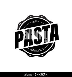 Schwarzes Schild mit Aufdruck „Pasta Vintage“ Stock Vektor