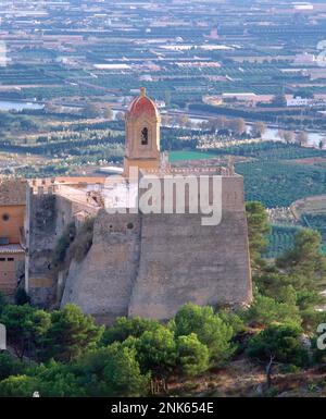 FORTALEZA Y SANTUARIO VIRGEN DEL CASTILLO. STANDORT: FORTALEZA Y SANTUARIO DE LA VIRGEN DEL CASTILLO. Cullera. Valencia. SPANIEN. Stockfoto