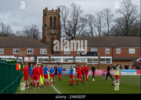 Stourbridge, England, 12. Dezember 2021. Vitality Women's FA Cup, dritte Runde, ordentliches Spiel zwischen Stourbridge Ladies und Sheffield United Women Stockfoto