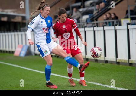 Bamber Bridge, England, 16. Januar 2022. FA Women's Championship Match zwischen Blackburn Rovers Ladies und Bristol City Women. Stockfoto