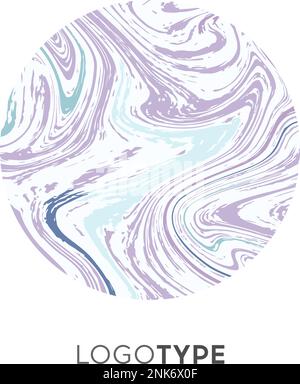 Abstraktes Vector Marble Logo Markendesign-Vorlage Für Unternehmen. Leuchtendes Logo, Logo, Schild, Symbol. Hochwertiger exklusiver Print. Stock Vektor