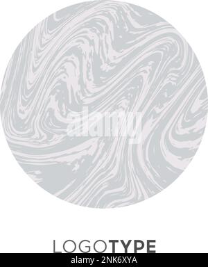 Abstraktes Vector Marble Logo Markendesign-Vorlage Für Unternehmen. Leuchtendes Logo, Logo, Schild, Symbol. Hochwertiger exklusiver Print. Stock Vektor