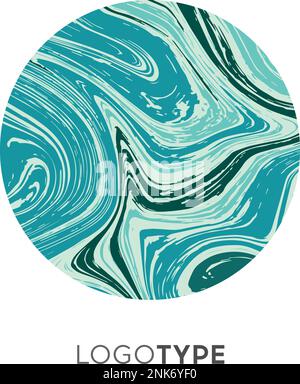 Abstraktes Vector Marble Logo Markendesign-Vorlage Für Unternehmen. Leuchtendes Logo, Logo, Schild, Symbol. Hochwertiger exklusiver Print. Stock Vektor