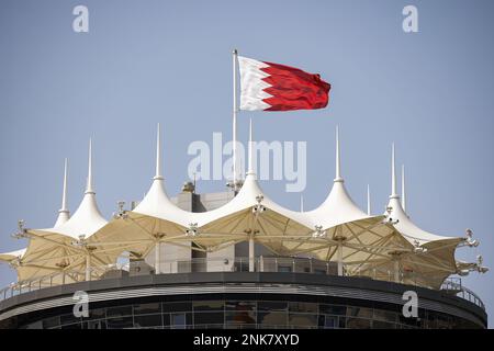 Bahrain Circuit Ambiance während der Formel 1 Armco Vorsaison-Tests 2023 der FIA Formel-1-Weltmeisterschaft 2023 vom 23. Bis 25. Februar 2023 auf der Bahrain International Circuit in Sakhir, Bahrain - Foto: Xavi Bonilla / DPPI/LiveMedia Stockfoto