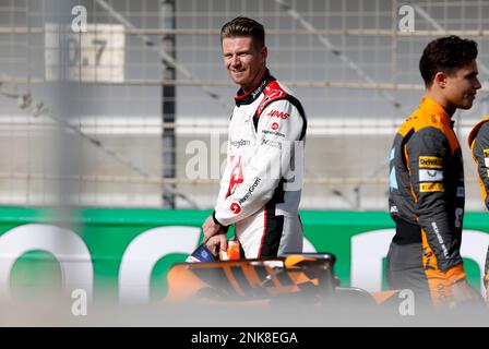 HULKENBERG Nico (Gger), Haas F1 Team VF-23 Ferrari, Portrait während der Formel 1 Armco Vorsaison Test 2023 der FIA Formel 1 Weltmeisterschaft 2023 vom 23. Bis 25. Februar 2023 auf der Bahrain International Circuit, in Sakhir, Bahrain - Photo DPPI Stockfoto