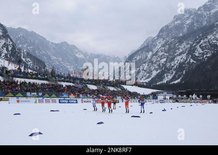 Planica Nordic Centre, Planica, Slowenien. 24. Februar 2023. FIS Nordic World Ski Championships 2023; Sprint Event, Herren Mass Start Credit: Action Plus Sports/Alamy Live News Stockfoto