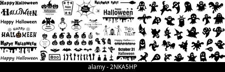 Silhouetten von Halloween Stock Vektor