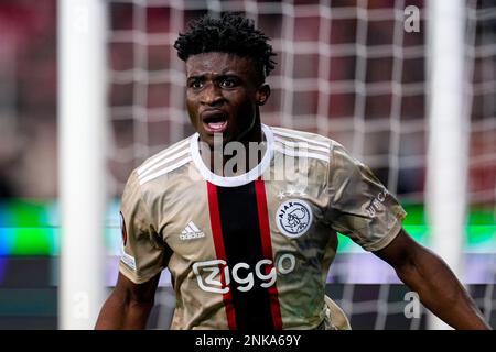 BERLIN, DEUTSCHLAND - FEBRUAR 23: Mohammed Kudus von Ajax während des Europa League Play-off, 2.-teiliges Spiel zwischen FC Union Berlin und Ajax im Stadion an der alten Forsterei am 23. Februar 2023 in Berlin (Foto: Patrick Goosen/Orange Pictures) Stockfoto