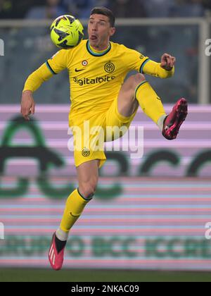 GENUA - Robin Gosens vom FC Internazionale Milano während der italienischen Serie Ein Spiel zwischen UC Sampdoria und FC Internazionale Mailand im Luigi Ferraris Stadion am 13. Februar 2023 in Genua, Italien. AP | niederländische Höhe | GERRIT VON KÖLN Stockfoto