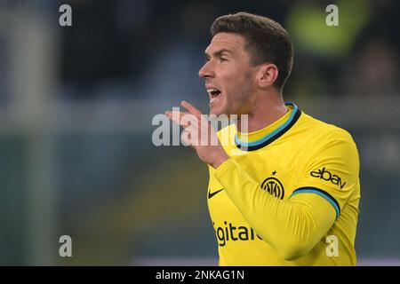 GENUA - Robin Gosens vom FC Internazionale Milano während der italienischen Serie Ein Spiel zwischen UC Sampdoria und FC Internazionale Mailand im Luigi Ferraris Stadion am 13. Februar 2023 in Genua, Italien. AP | niederländische Höhe | GERRIT VON KÖLN Stockfoto