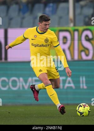 GENUA - Robin Gosens vom FC Internazionale Milano während der italienischen Serie Ein Spiel zwischen UC Sampdoria und FC Internazionale Mailand im Luigi Ferraris Stadion am 13. Februar 2023 in Genua, Italien. AP | niederländische Höhe | GERRIT VON KÖLN Stockfoto