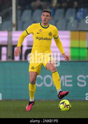GENUA - Robin Gosens vom FC Internazionale Milano während der italienischen Serie Ein Spiel zwischen UC Sampdoria und FC Internazionale Mailand im Luigi Ferraris Stadion am 13. Februar 2023 in Genua, Italien. AP | niederländische Höhe | GERRIT VON KÖLN Stockfoto