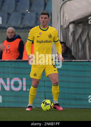 GENUA - Robin Gosens vom FC Internazionale Milano während der italienischen Serie Ein Spiel zwischen UC Sampdoria und FC Internazionale Mailand im Luigi Ferraris Stadion am 13. Februar 2023 in Genua, Italien. AP | niederländische Höhe | GERRIT VON KÖLN Stockfoto