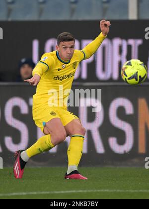 GENUA - Robin Gosens vom FC Internazionale Milano während der italienischen Serie Ein Spiel zwischen UC Sampdoria und FC Internazionale Mailand im Luigi Ferraris Stadion am 13. Februar 2023 in Genua, Italien. AP | niederländische Höhe | GERRIT VON KÖLN Stockfoto