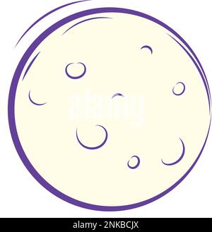 Isolierte farbige Skizze eines Mond-arabischen Vektors Stock Vektor