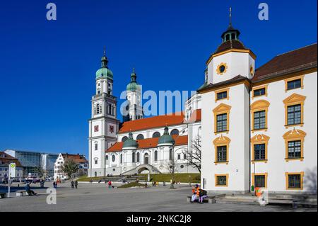 St. Lorenz Basilika, Lorenz Kirche und Residenz, Kempten, Allgaeu, Bayern, Deutschland Stockfoto