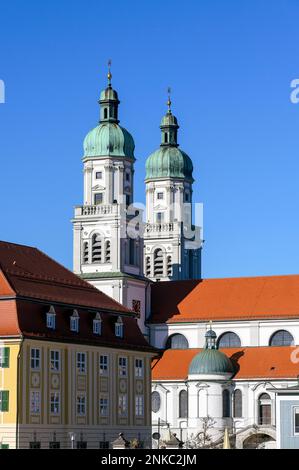 St. Lorenzer Basilika, Lorenzerkirche und -Museum, Kempten, Allgaeu, Bayern, Deutschland Stockfoto