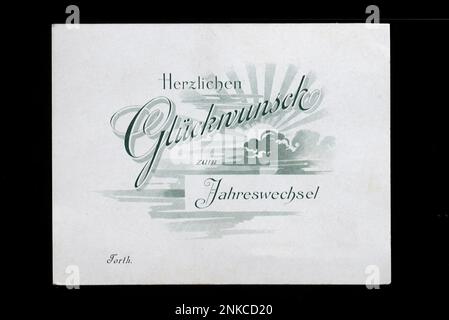 Grußkarte ca. 1900, Originalgröße 11, 6 cm x 9 cm, Bayern, Deutschland Stockfoto