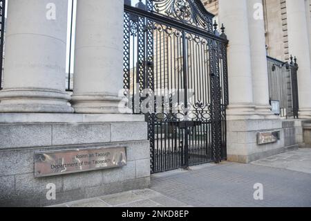 Das Taoiseach-Ministerium, der irische Premierminister, Regierungsgebäude, Upper Merrion Street, Dublin, Irland. Stockfoto