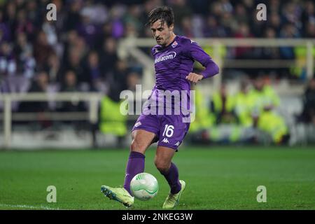 Florenz, Italien. 03. Dezember 2022. Stadio Artemio Franchi FLORENZ, ITALIEN – FEBRUAR 23: Luca Ranieri von Fiorentina in Aktion während des K.O. der UEFA Europa Conference League, Runde, Spiel der zweiten Etappe zwischen ACF Fiorentina und Sporting Braga am 23. Februar 2023 im Stadio Artemio Franchi in Florenz, Italien. (Foto: Pedro Loureiro/SPP) (Pedro Loureiro/SPP) Guthaben: SPP Sport Press Photo. Alamy Live News Stockfoto