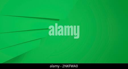 Geometrische Formen auf abstraktem grünen Hintergrund Stockfoto